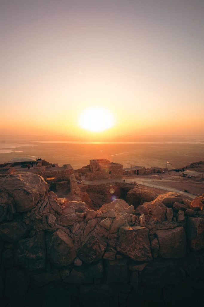 Galilee landscape image showing a sunset